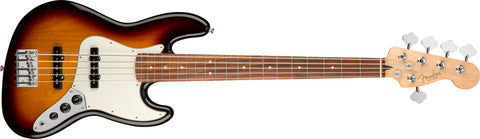 Fender Player 5-String Jazz Bass Guitar, Pau Ferro FB, 3-Tone Sunburst #0149953500