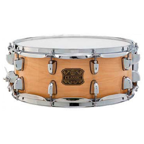 Dixon CS554N 14" x 5.5" Classic Wood Series Maple Snare Drum - Natural