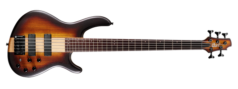 Cort C5 Plus ZBMH Electric Bass Guitar with Gig Bag, Trans Black Burst ( C5PLUSZBMH/TBB )