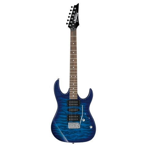 Ibanez RG Gio GRX70QA TBB Electric Guitar - Transparent Blue Burst (GRX70QA-TBB)