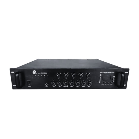 Play Audio PA-350U 350W 5-Zone Powered Mixer Amplifier with USB/SD/FM/Bluetooth