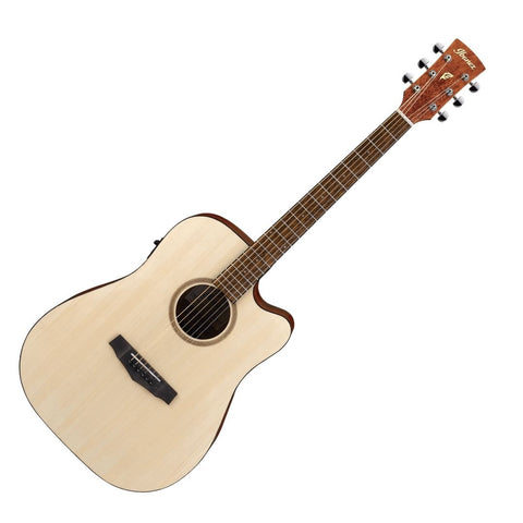 Ibanez PF10CE OPN Dreadnought Cutaway Acoustic-Electric Guitar - Open Pore Natural (PF10CE-OPN)