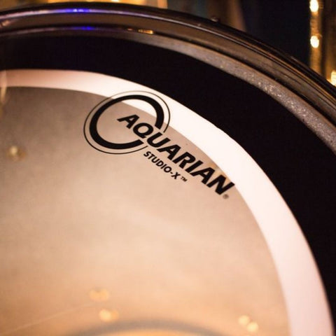 Aquarian SX Studio X Clear 1ply 10mil with Ring Sticker Drum Head