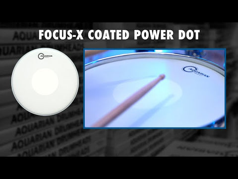 Aquarian TCFXPD Focus-X Texture Coated with Power Dot 1ply 10mil Drum Head