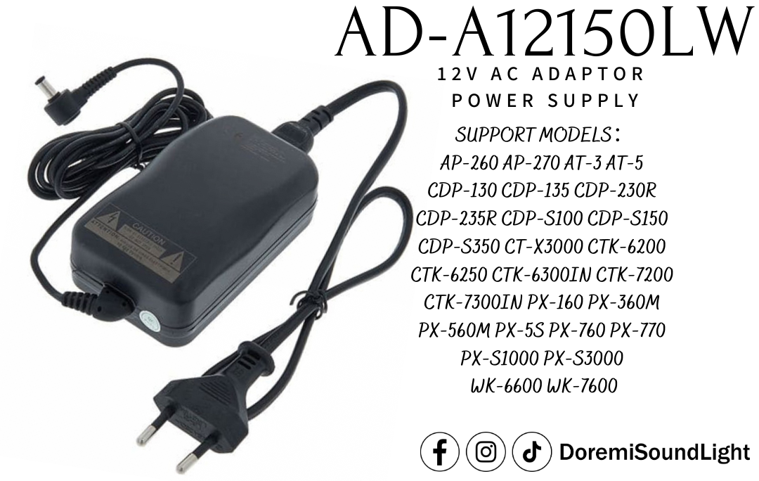 ABLEGRID AC Adapter Charger For LK-DC-120100 / LK-DC120100 Power Supply - Black