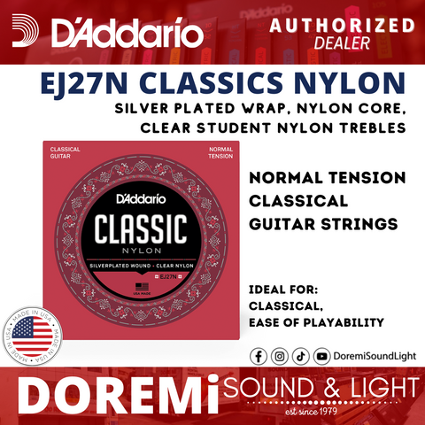 D'Addario EJ27N Nylon Classical Strings, Normal Tension
