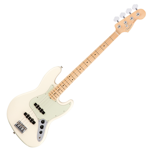 Fender American Professional Jazz Bass Guitar with Hard Case, Maple FB, Olympic White #0193902705 ***