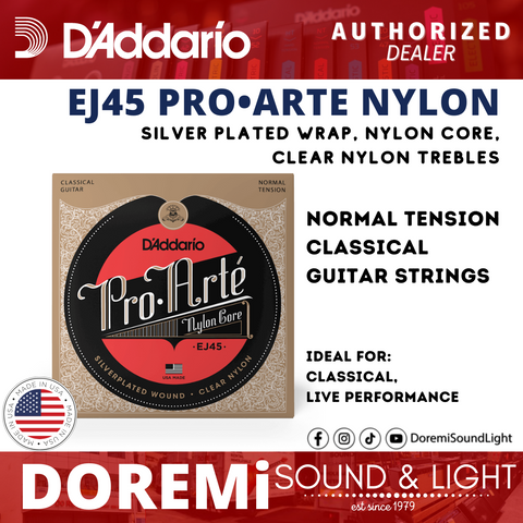 D'Addario EJ45 Pro-Art Nylon Classical Strings, Normal Tension