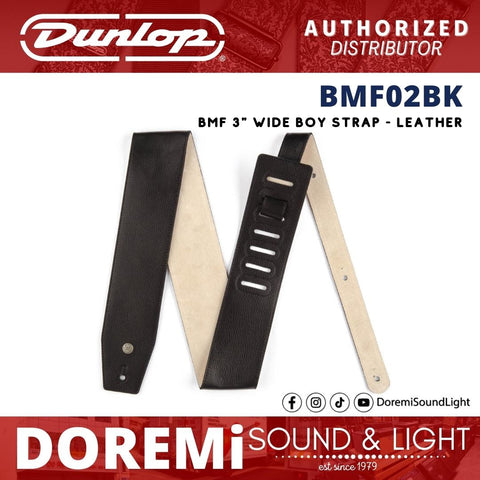 Jim Dunlop BMFS01 BMF Suede Guitar Straps, 2.5" Ebony