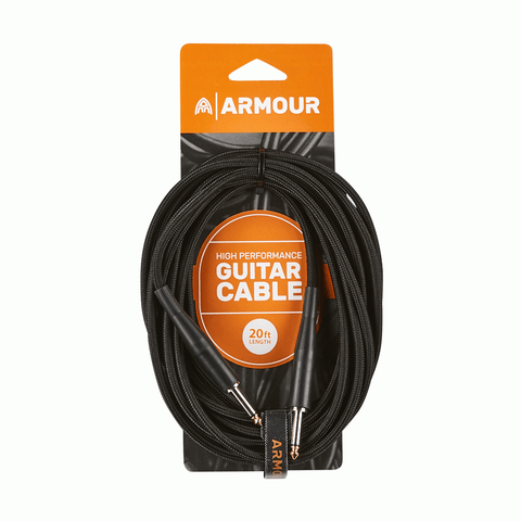armour-gw20b-20ft-instrument-cable-straight-straight-woven-black