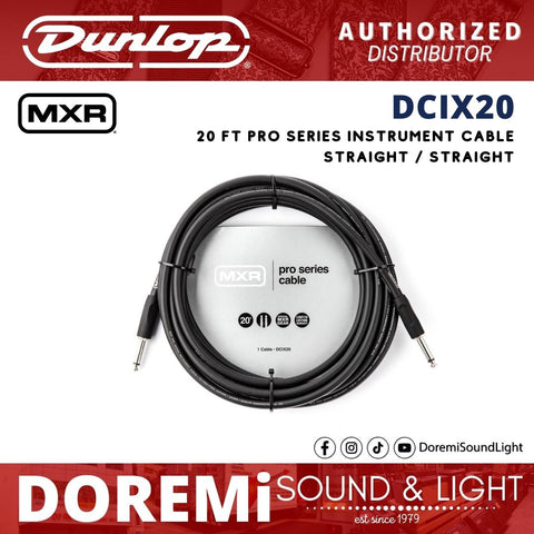 Jim Dunlop MXR DCIX20 20ft Pro Series Instrument Cable - Straight / Straight