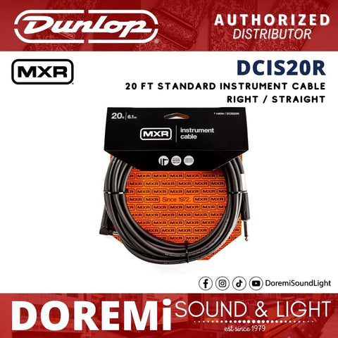Jim Dunlop MXR DCIX20R 20ft Pro Series Instrument Cable - Right / Straight