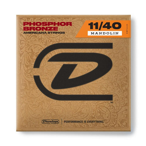 Jim Dunlop DMP1140 Phosphor Bronze Medium Mandolin 4-String Set, .011-.040 Gauge