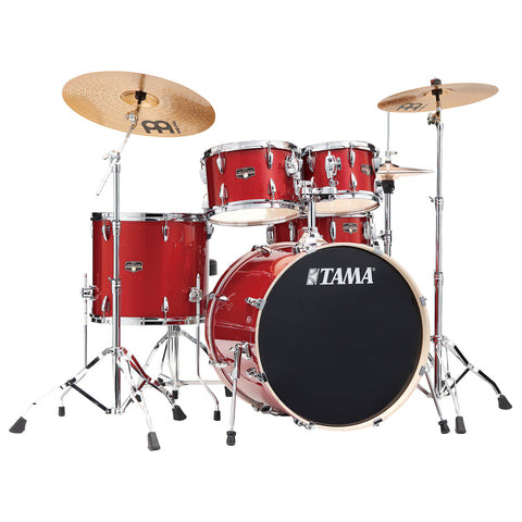 Tama IP52H6W-BRM Imperialstar 5-piece Drum Set with Hardware Kit - 22" Kick - Burnt Red Mist