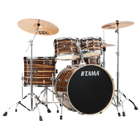 Tama IP52H6W-CTW Imperialstar 5-piece Drum Set with Hardware Kit - 22" Kick - Coffee Teak Wrap