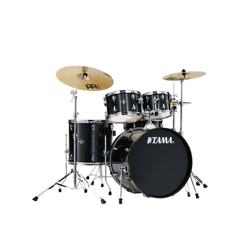 Tama IP52H6W-HBK Imperialstar 5-piece Drum Set with Hardware Kit - 22" Kick - Hairline Black