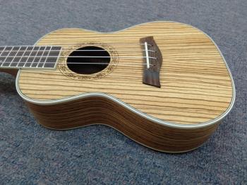 A&K 23-26 23" Zebrawood Concert Ukulele with Bag