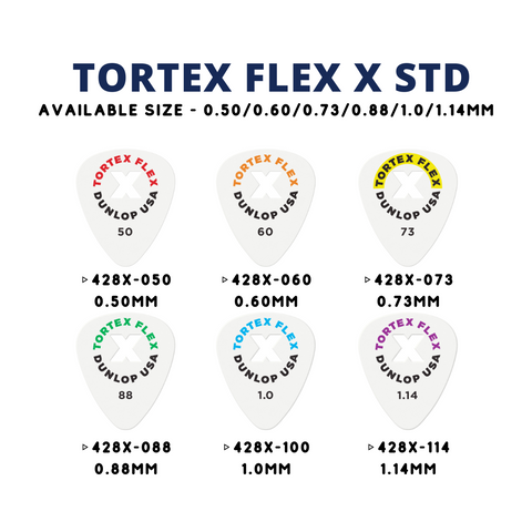 Jim Dunlop 428XR Tortex Flex X Standard Guitar Pick, 1pc