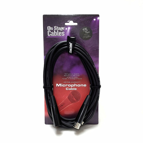 On Stage MC12-15 Mic Cable 15ft XLR-XLR