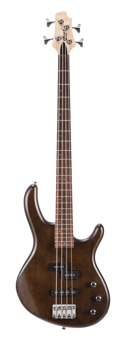 Cort Action PJ OPW 4 String Electric Guitar Bass with Gig Bag - Open Pore Walnut (ACTIONPJ/OPW)