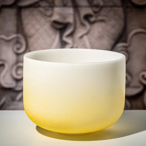 Meinl Sonic Energy CSBC12E 12" Crystal Singing Bowl Color-frosted, Note E4, Solarplexus Chakra