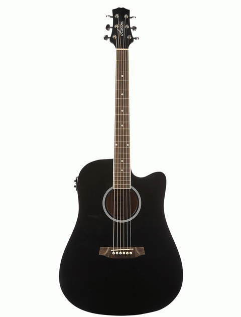 Ashton D20CEQ BK Dreadnought Acoustic-Electric Guitar Black
