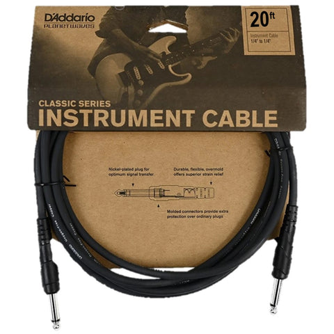 D'addario PW-CGT-20 Classic Series Instrument Cable 20Ft