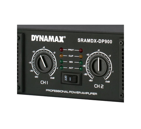 Dynamax DP900 770WX2 8OHM Power Amplifier