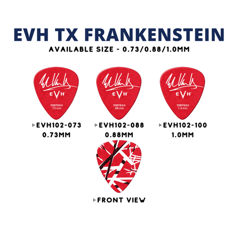 Jim Dunlop EVH102 EVH Tortex Frankenstein Guitar Pick, 1pc