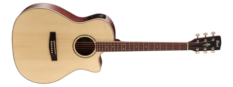 Cort GA-MEDX Semi Acoustic Guitar With Gig Bag, Open Pore  ( GA-MEDX/OP )