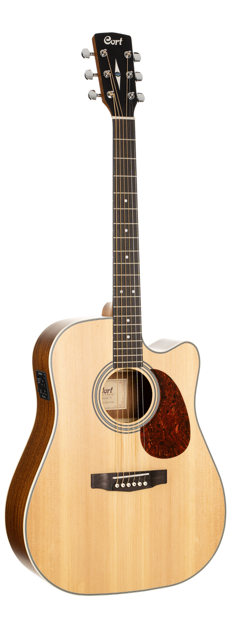 Cort MR600F Solid Top Semi Acoustic Guitar with Gig Bag, Natural Satin ( MR-600F/NS )