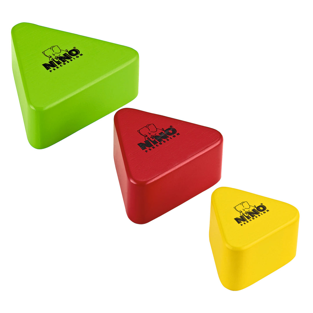 Nino Percussion NINO508-MC Wood Shaker Triangle, Multi Color ...