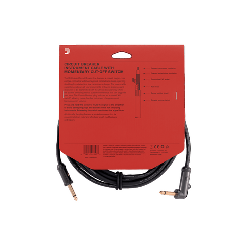 D'addario PW-AGLRA-20 Circuit Breaker Instrument Cable 20Ft