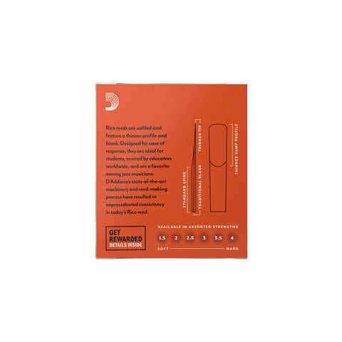 Rico by D'Addario Bb Clarinet Reeds, 1pc