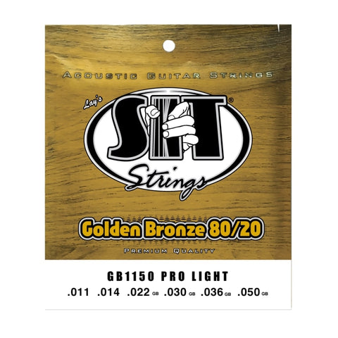SIT GB1150 PRO LIGHT GOLDEN BRONZE 80/20 ACOUSTIC GUITAR SET STRINGS 11-50