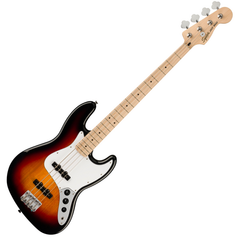 Squier Affinity Series Jazz Bass Guitar, Maple FB, 3-Color Sunburst #0378602500
