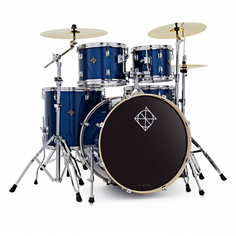 Dixon Spark SP522A OBS Drum Set Complete Standard 5 Piece Drum Kit Poplar Shell 22" Kick - Ocean Blue Spark