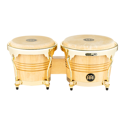 Meinl Percussion WB200NT-G WB200 Wood Bongo, Natural, Gold tone hardware