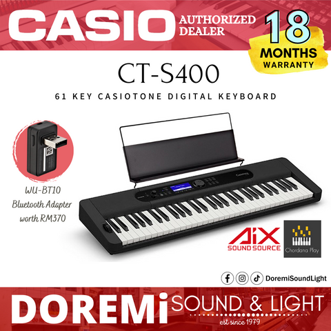 Casio Casiotone CT-S400 61 Key Digital Keyboard (CTS400)