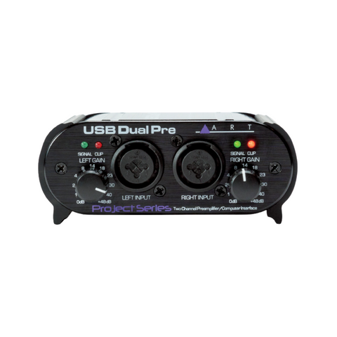 ART USB Dual Pre USB Preamp/Interface with 2 x XLR/TRS Inputs, 2 x TRS Outputs