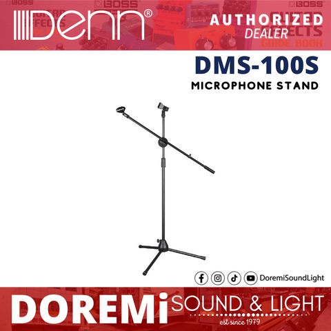 Denn DMS-100S Stage Stand for Microphone (Floor Type) With Two Clips ( DMS100S )