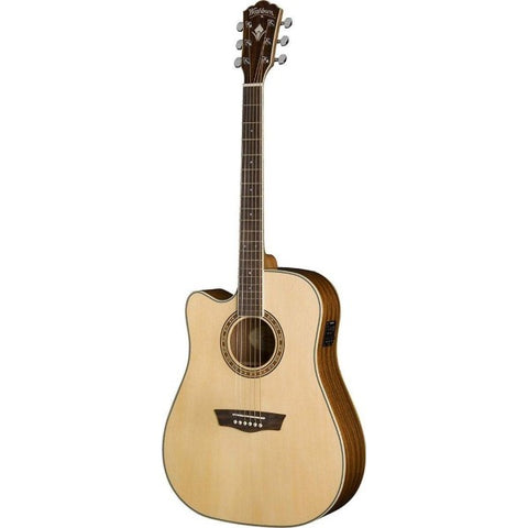 Washburn WD10SCELH Acoustic-Electric Left Handed Guitar, Solid-Top